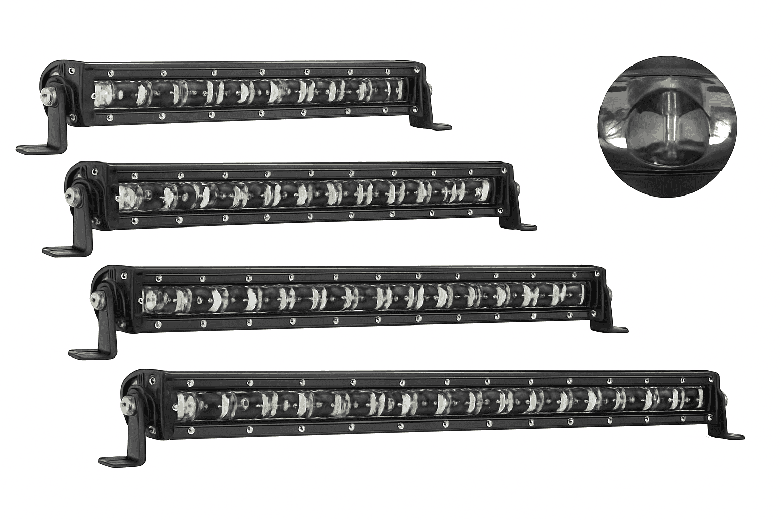 6D Ultra Slim Single Row LED Light Bar 6000K White-20inch 1pcs