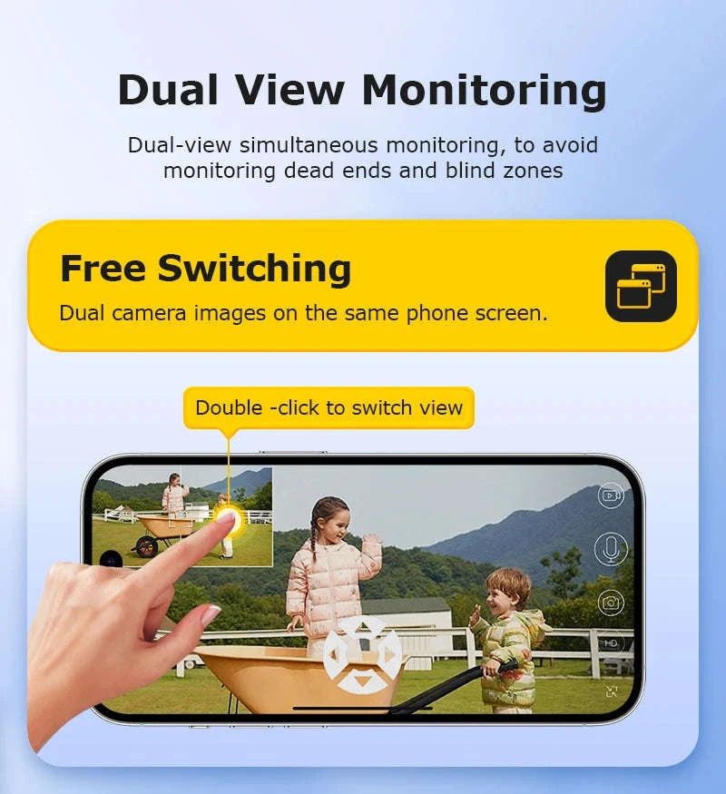 6K 12MP 4G/WiFi Solar Battery Security Camera 60X Zoom PTZ Outdoor-Black WIFI 32GB