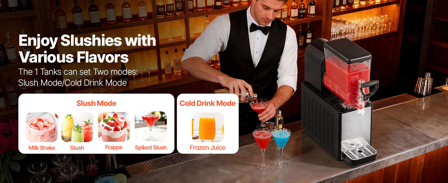 6L Commercial Slushy Machine with Self-Cleaning-1x6L / United States