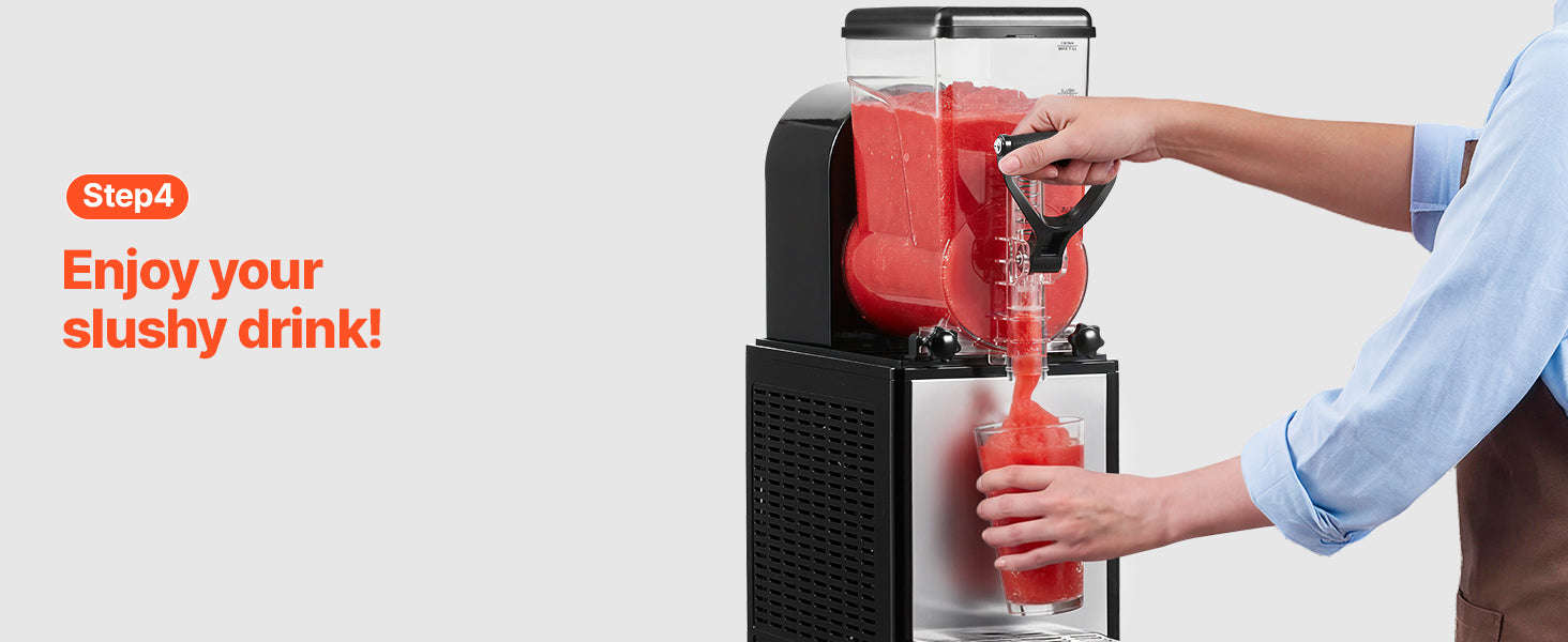 6L Commercial Slushy Machine with Self-Cleaning-1x6L / United States