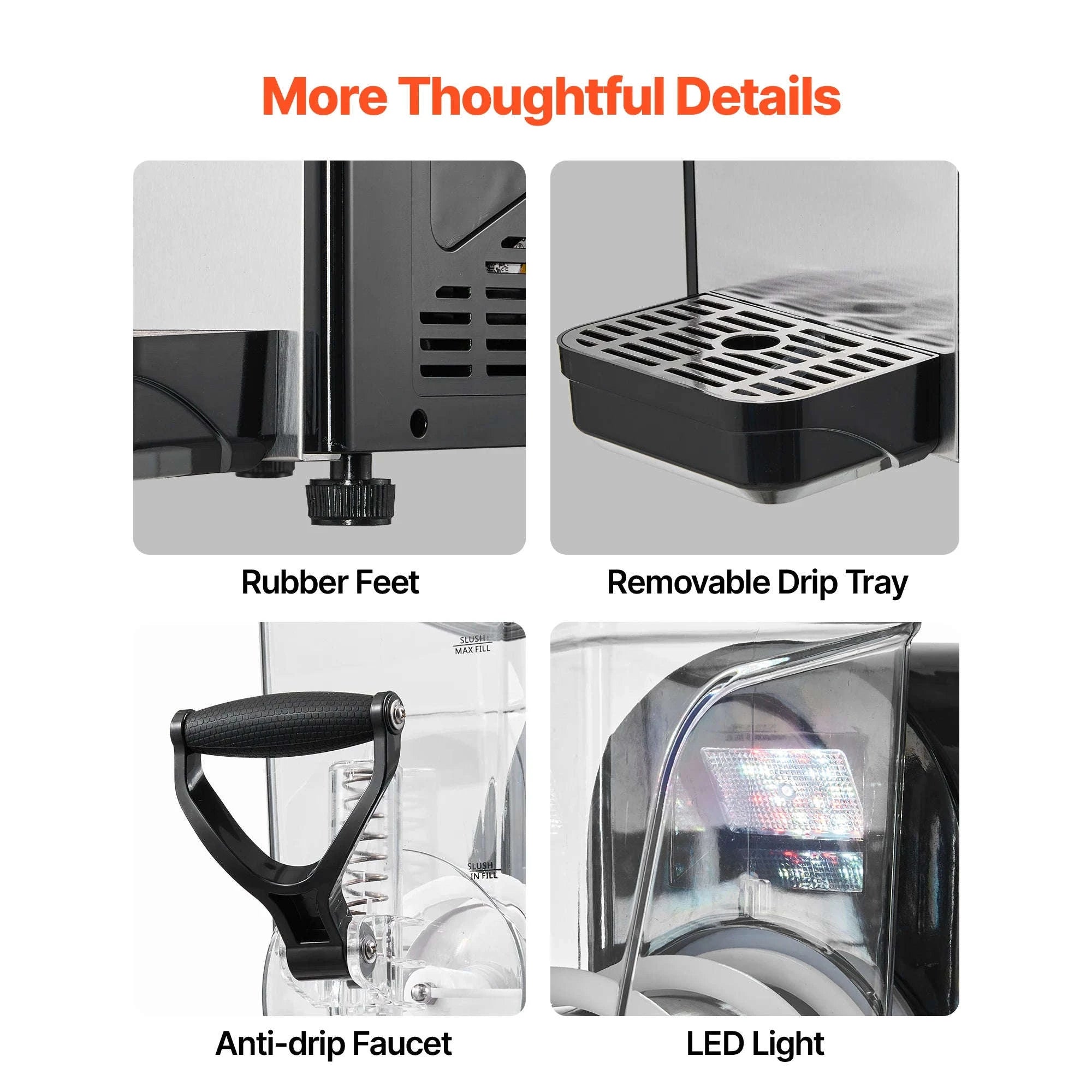 6L Commercial Slushy Machine with Self-Cleaning-1x6L / United States