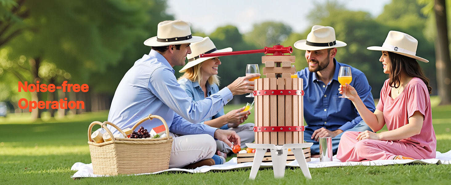 6L Solid Wood Fruit Wine Press with 8 Blocks-6L / Germany
