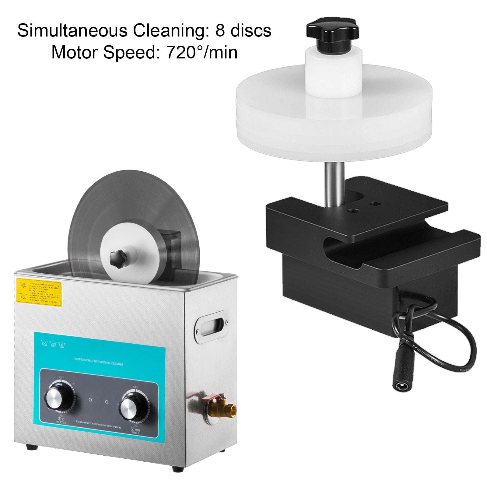 6L Ultrasonic Record Cleaner with Knob Control-spain