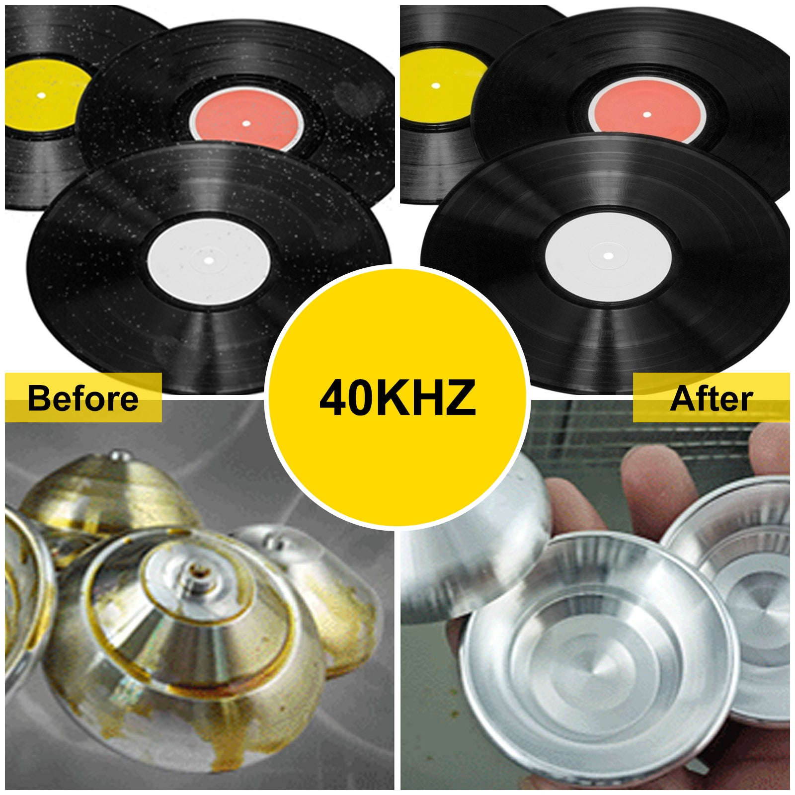 6L Ultrasonic Record Cleaner with Knob Control-spain