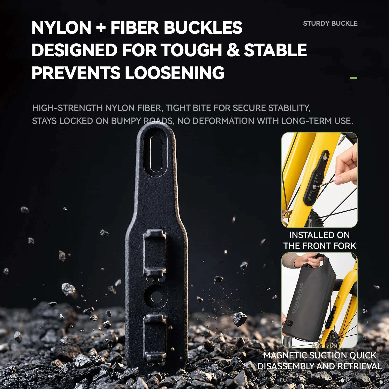 6L Waterproof Bikepacking Fork Bag with Magnetic Mount-H75