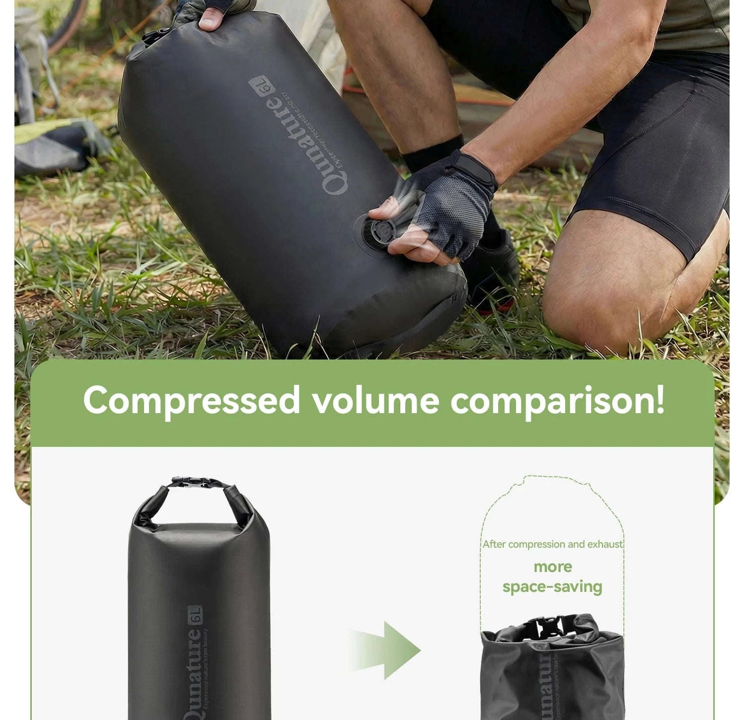 6L Waterproof Bikepacking Fork Bag with Magnetic Mount-H75