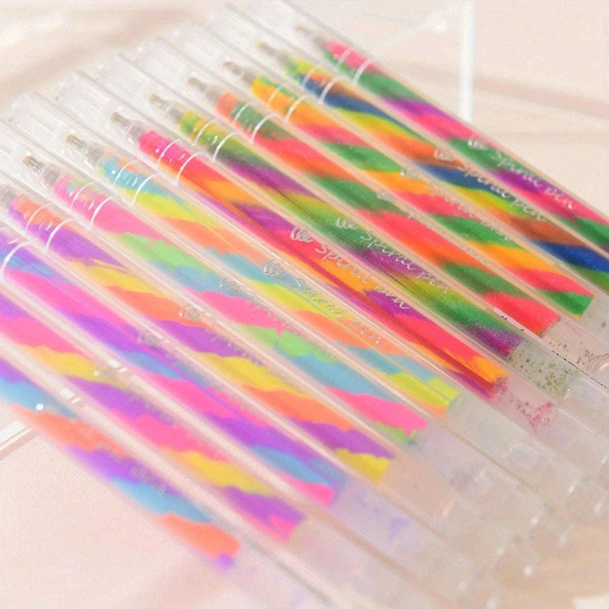 6pcs Glitter Gel Highlighter Pens Set for Notes and Crafts-A