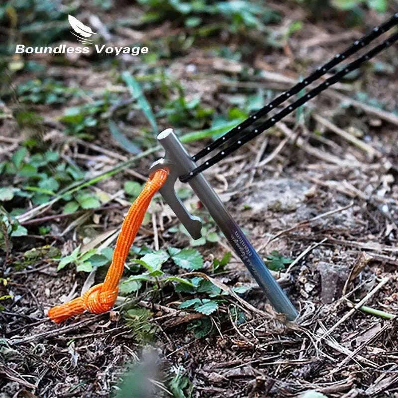 6pcs Heavy Duty Titanium Alloy Tent Stakes Pegs-24cm 6PCs