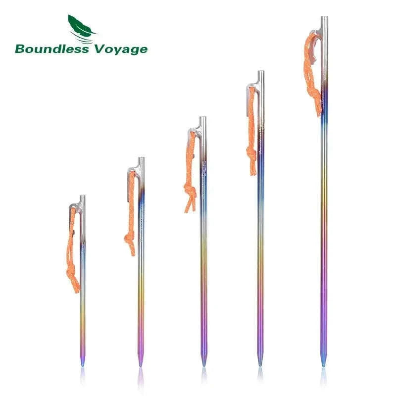 6pcs Heavy Duty Titanium Alloy Tent Stakes Pegs-24cm 6PCs
