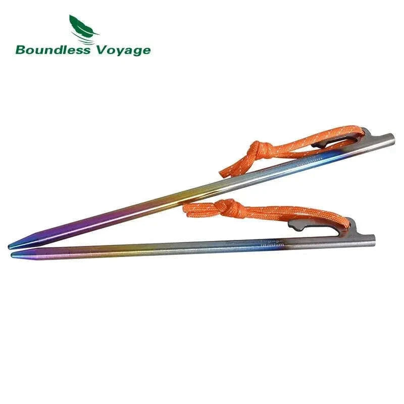 6pcs Heavy Duty Titanium Alloy Tent Stakes Pegs-24cm 6PCs