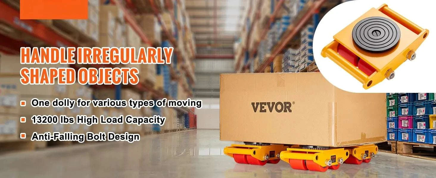 6T Heavy Duty Machinery Mover Skate with 360° Rotation Wheels-6T / CZECH REPUBLIC