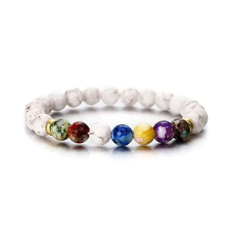 7 Chakra Healing Crystal Bracelet-Multicolor