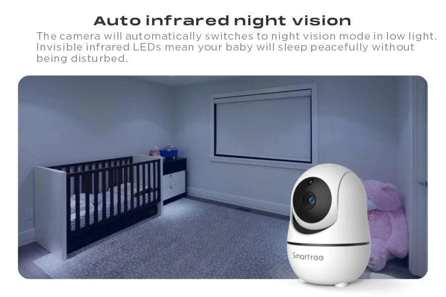7" HD Baby Monitor with 1080P Display, Night Vision & 1000ft Range-AU / China Mainland