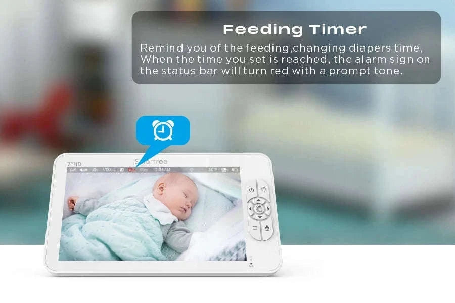 7" HD Baby Monitor with 1080P Display, Night Vision & 1000ft Range-US / China Mainland