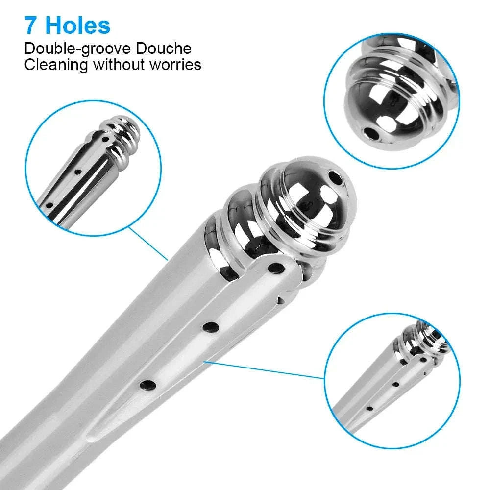 7-Hole Metal Anal Cleaner Nozzle-S