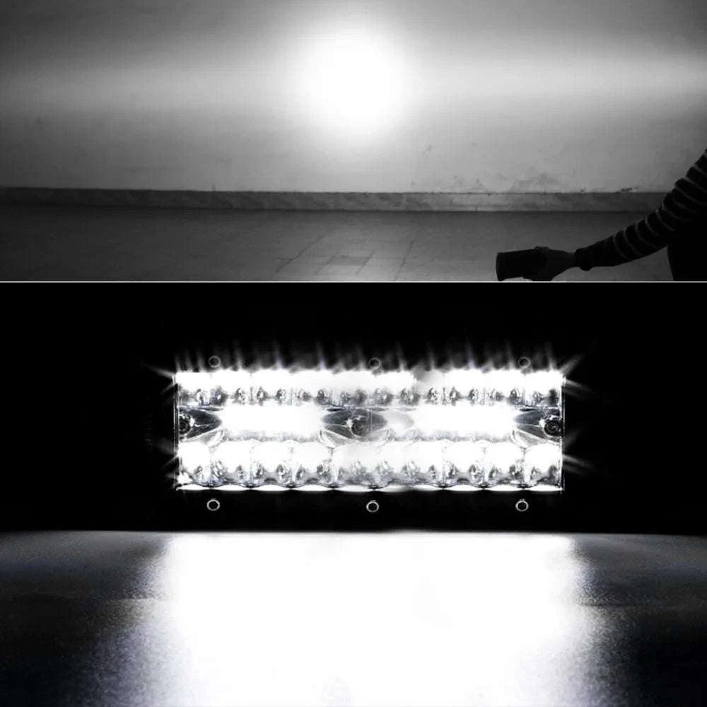 7 Inch 120W LED Work Light Bar 2-Pack Combo Beam 12V-24V IP68-7inch