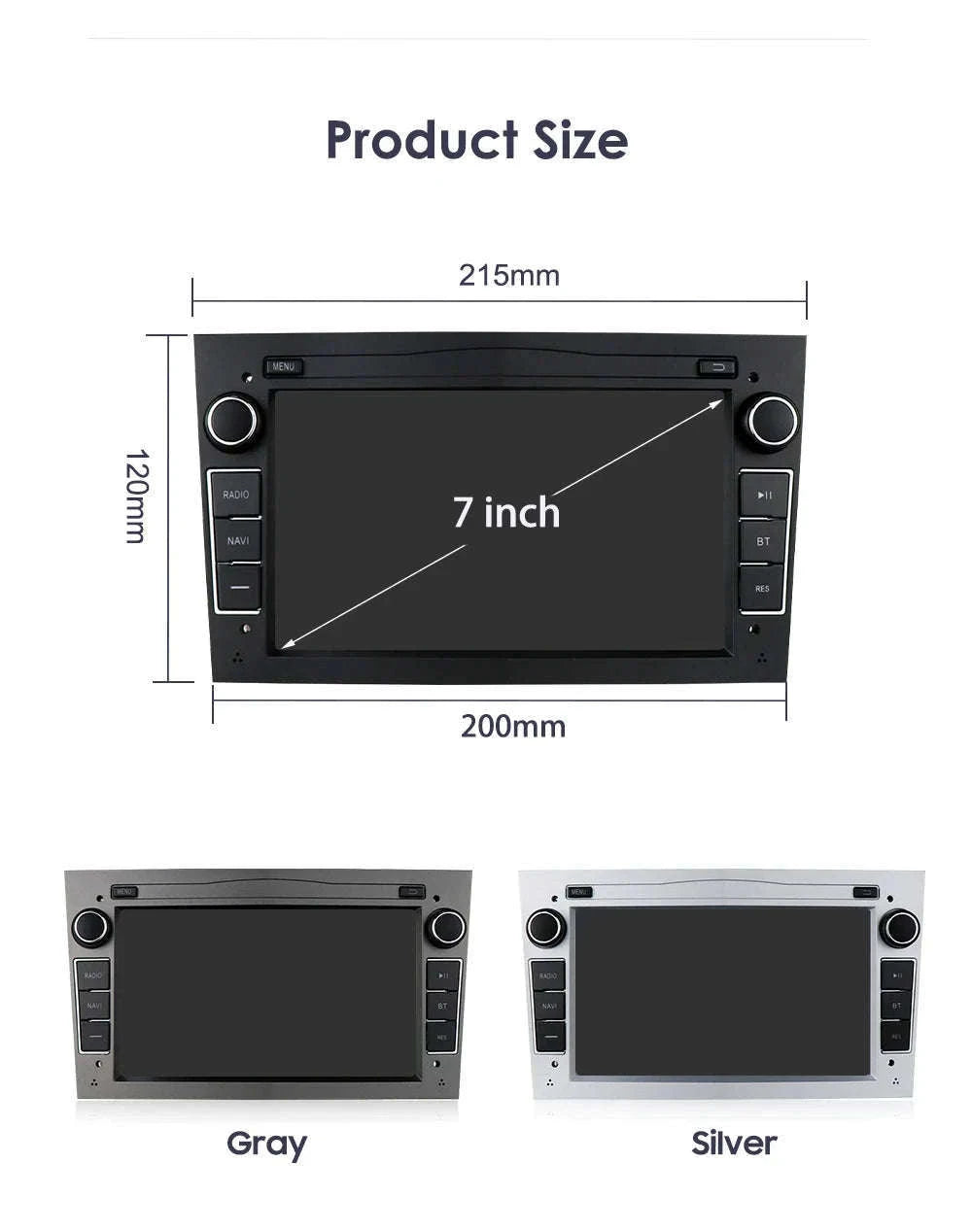7-Inch Android Car Radio with CarPlay for Opel-S6 Black / france