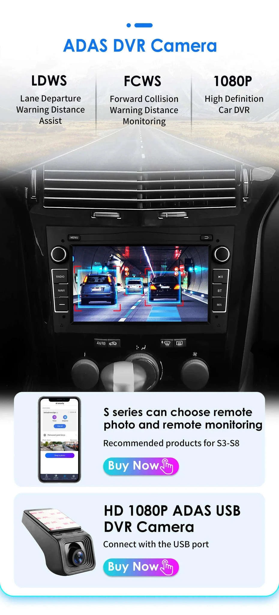 7-Inch Android Car Radio with CarPlay for Opel-S6 Black / france