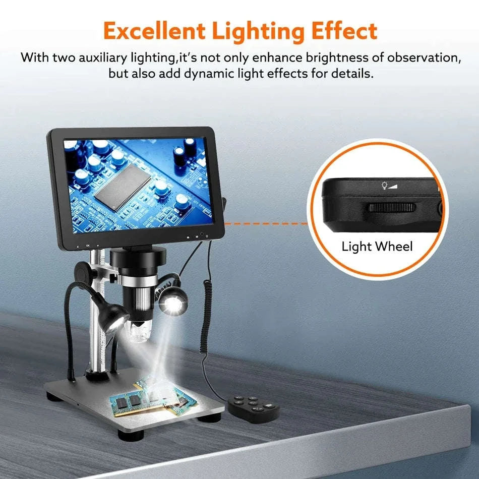 7 Inch Digital Microscope 50X-1200X HD LCD for PCB Electronics Soldering-United Kingdom
