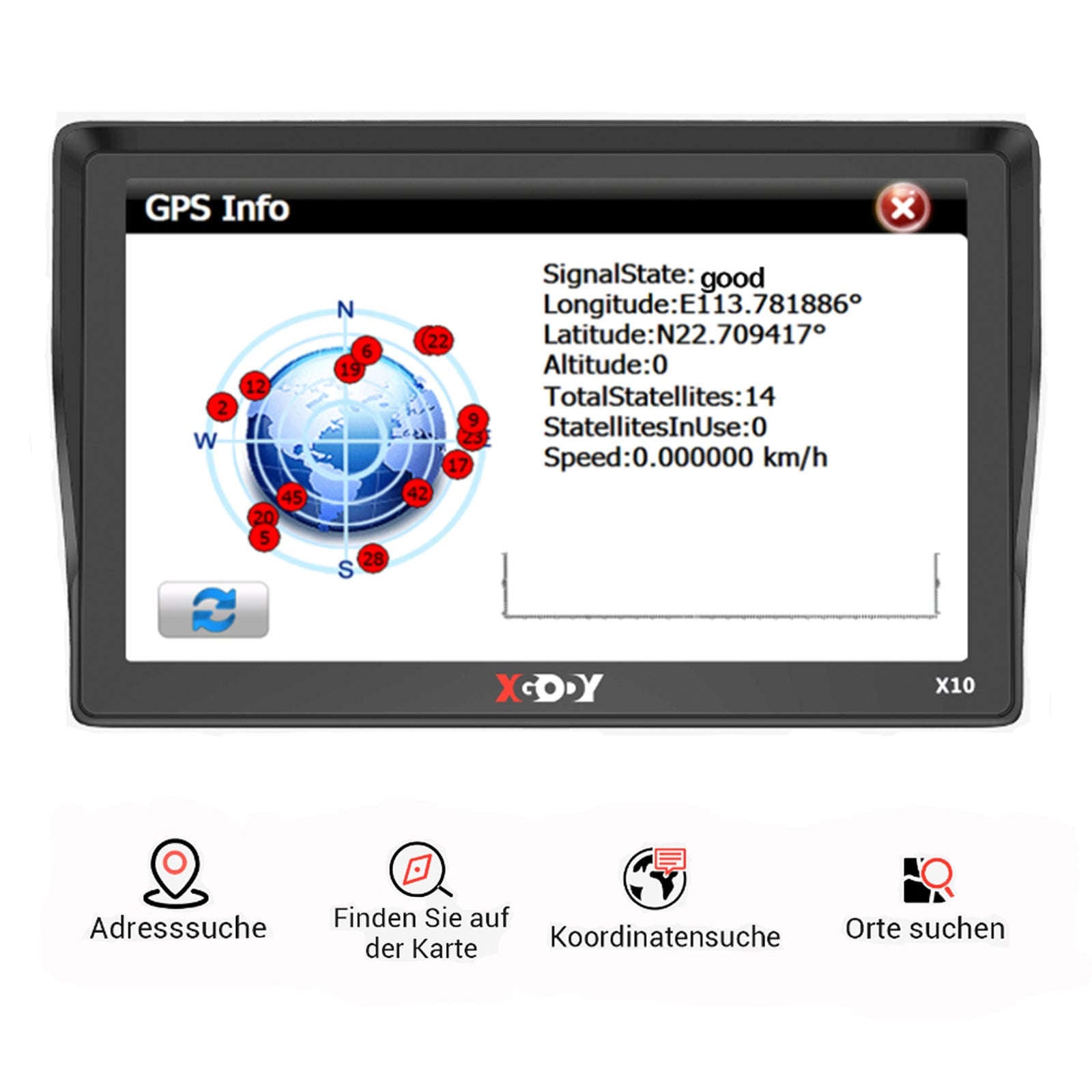 7-Inch GPS Navigation for Cars, Trucks and Buses with Europe Maps-7" / Europe / Germany