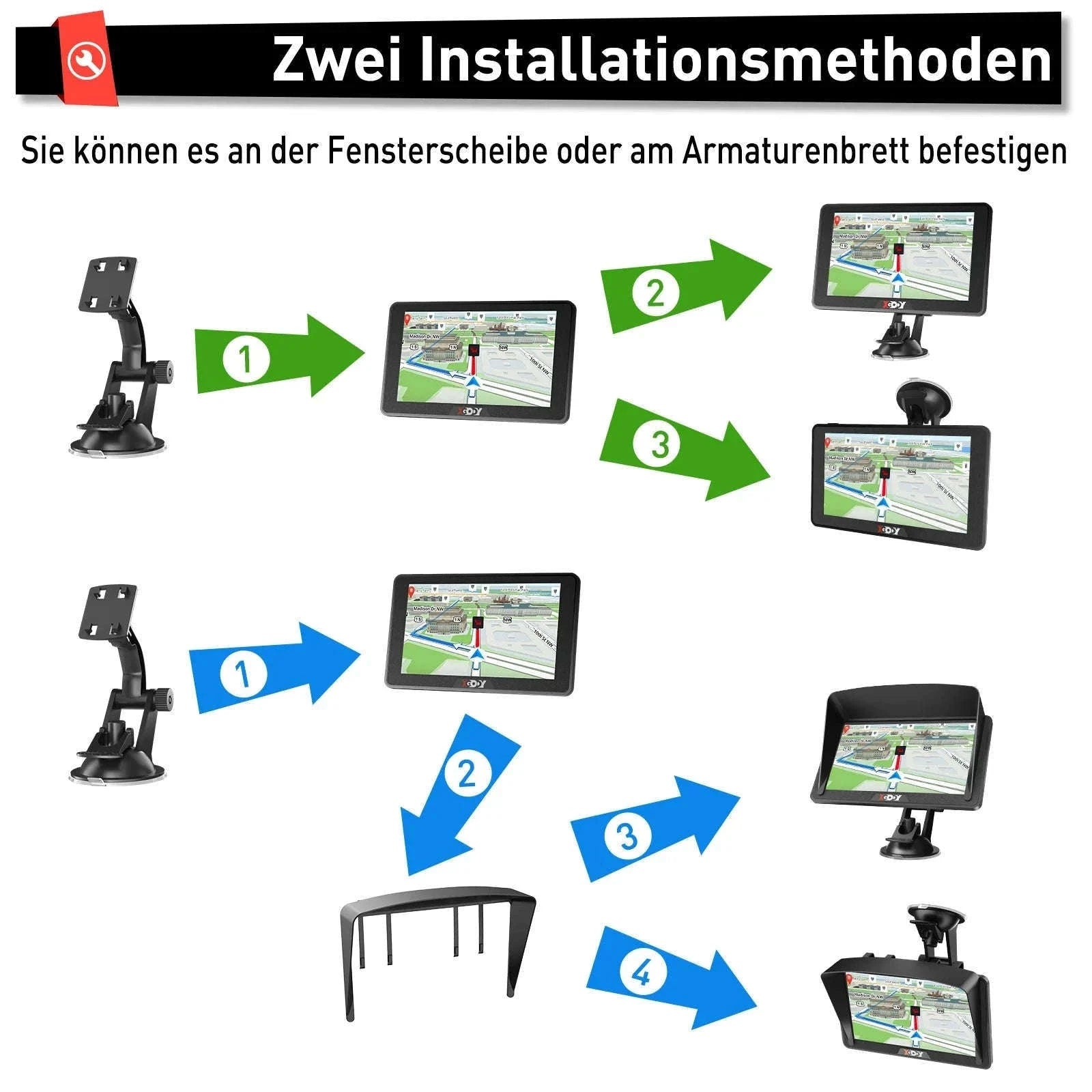 7-Inch GPS Navigation for Cars, Trucks and Buses with Europe Maps-7" / Europe / Germany