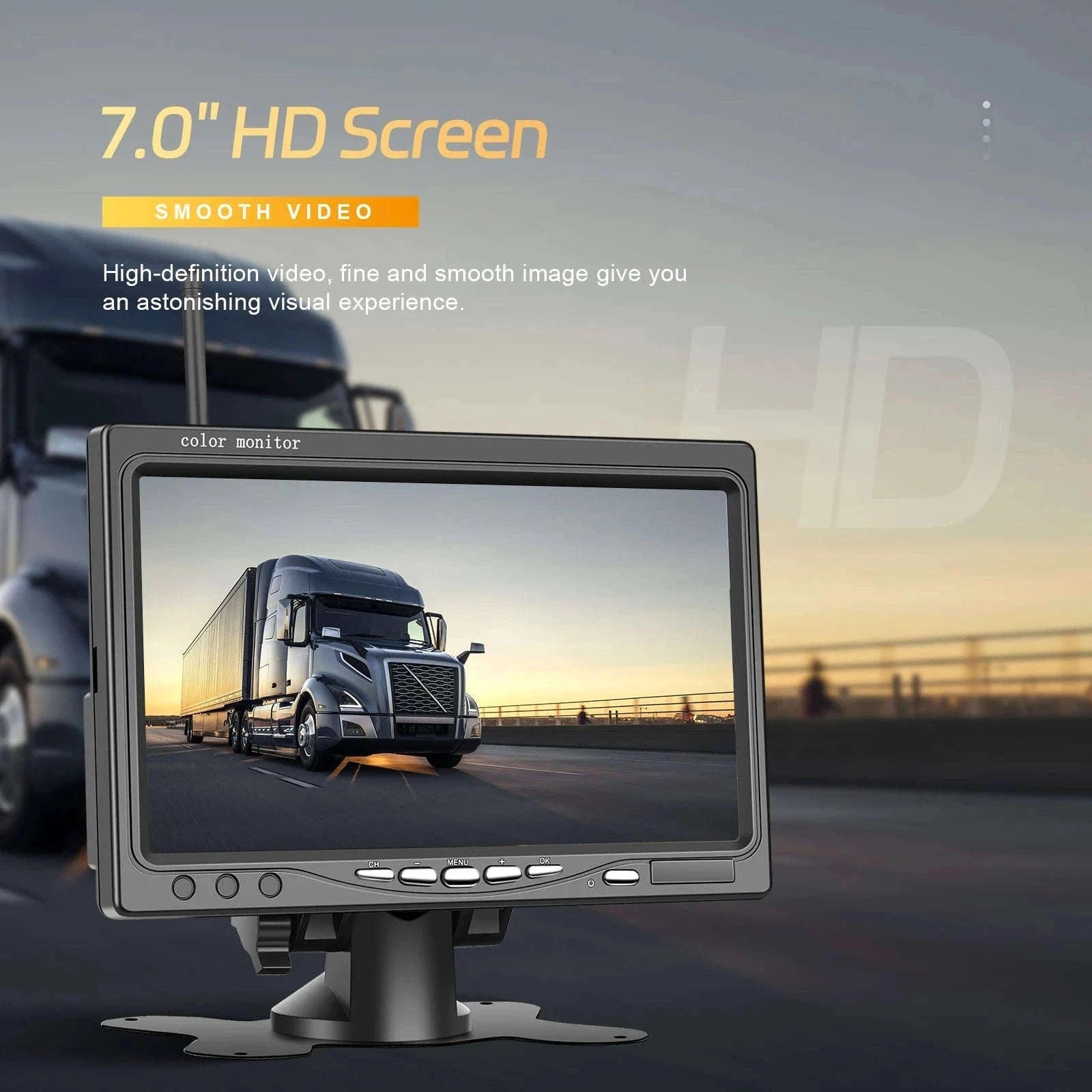 7-Inch IPS Wireless Rearview Camera System for RV, Truck & Trailer-Monitor with 1 Camera / Germany