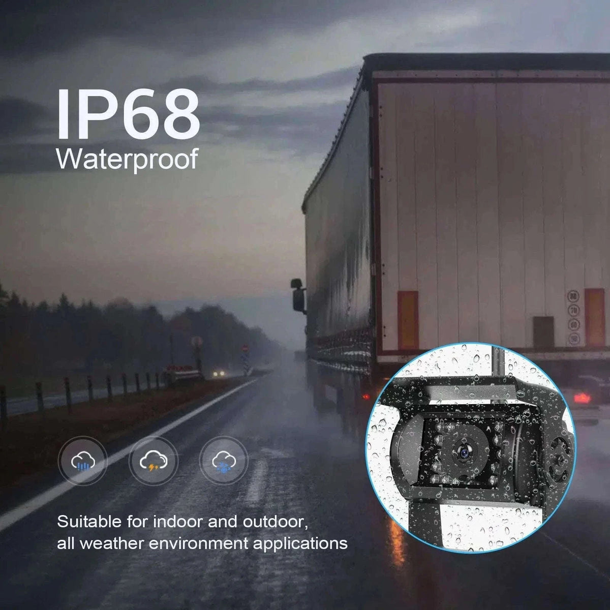 7-Inch IPS Wireless Rearview Camera System for RV, Truck & Trailer-Monitor with 1 Camera / Germany