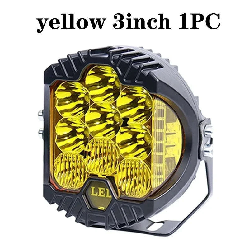 7 Inch LED Combo Driving Lamp for Off-Road Vehicles-2pcs-yellow-5inch