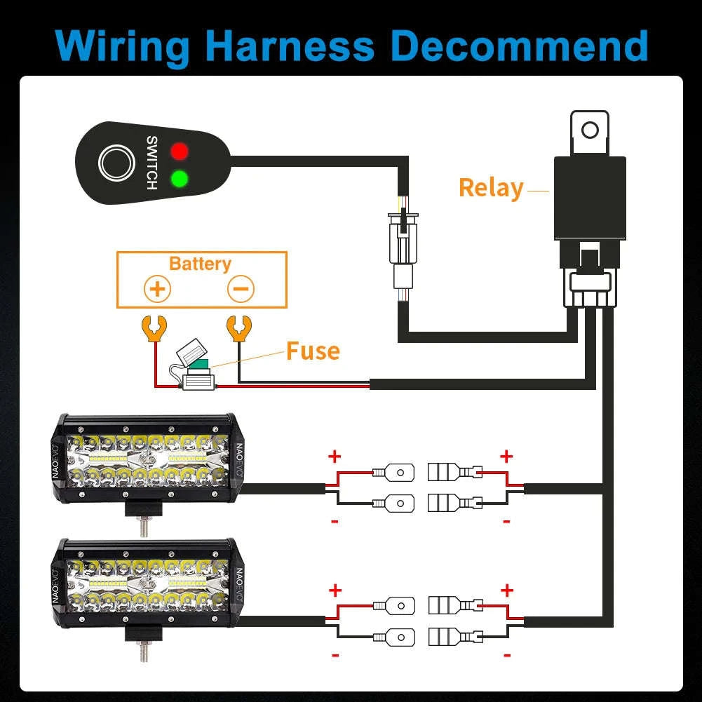 7 Inch LED Light Bar 240W Combo Beam Work Light-Bracket B