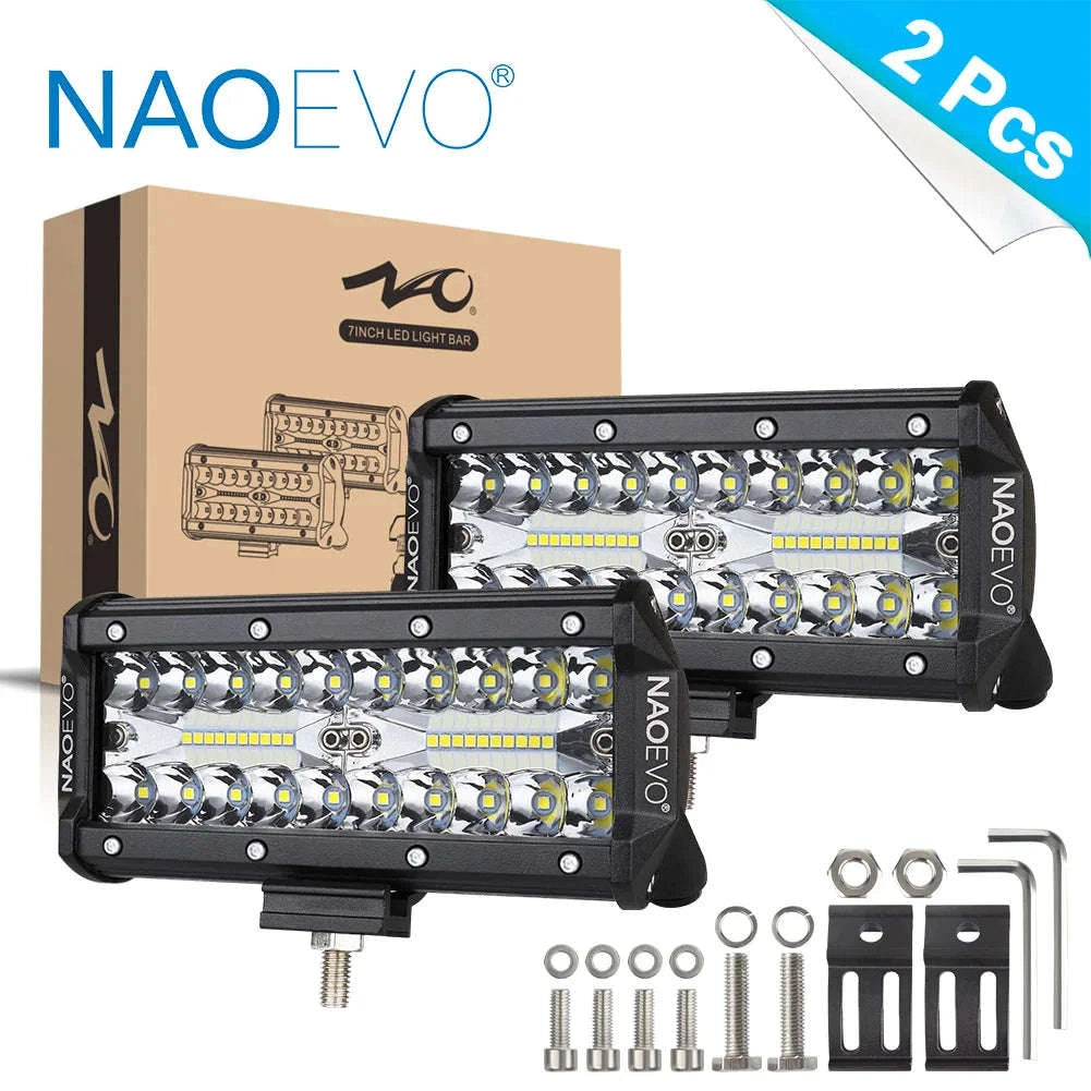 7 Inch LED Light Bar 240W Combo Beam Work Light-Bracket B
