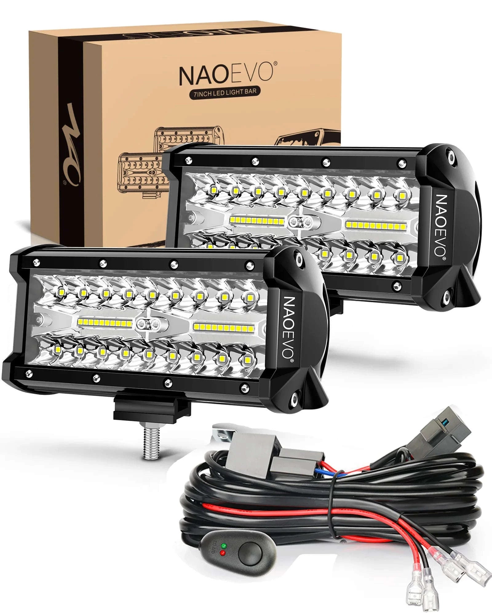 7 Inch LED Light Bar 240W Waterproof Work Light-7inch Work Light