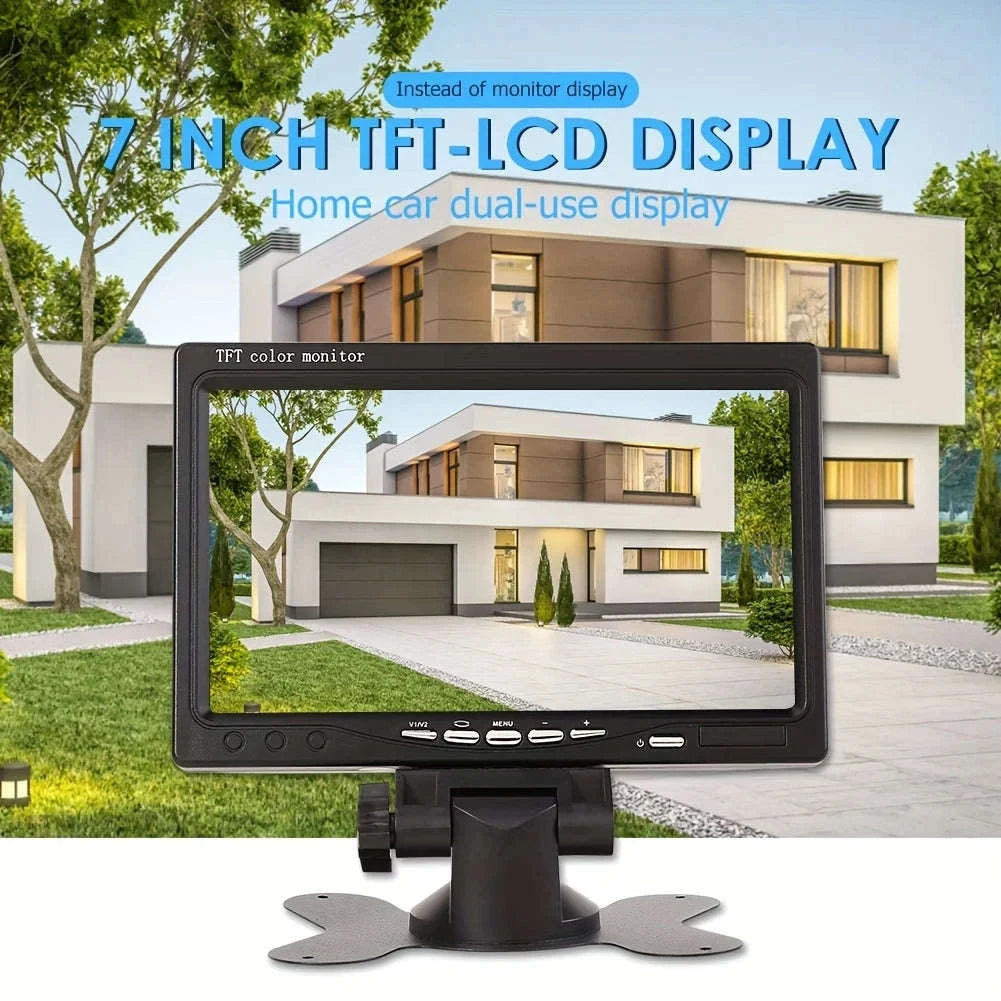 7 Inch TFT LCD Backup Parking Monitor with Night Vision Rear View Camera System-Default Title