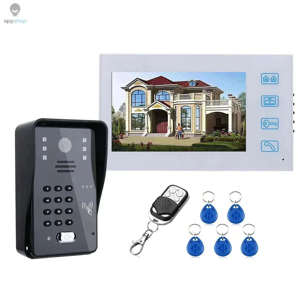 7-Inch Video Door Phone Intercom System – RFID Access, Night Vision, Wired Security-SY816MJK12 / Poland