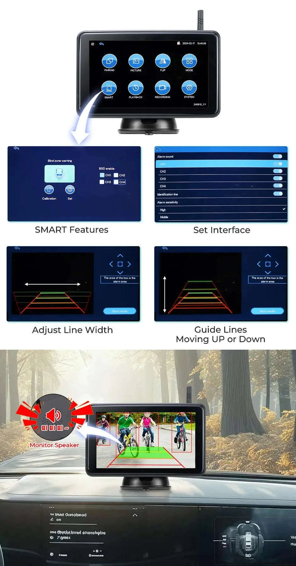 7'' Magnetic Solar Wireless DVR Camera-7Inch add 1Cam / NO SD Card