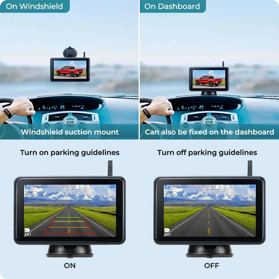 7'' Magnetic Solar Wireless DVR Camera-7Inch add 1Cam / NO SD Card