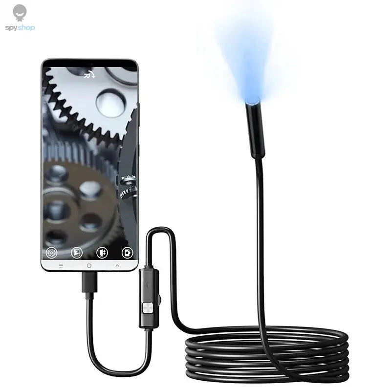 7.0MM TYPE-C Endoscope Camera IP67 Waterproof 6 LEDs Adjustable USB Android Flexible Inspection Borescope Cameras for Phone PC Spy-shop.com