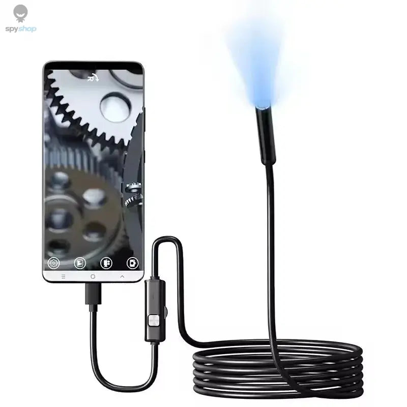 7.0MM TYPE-C Endoscope Camera IP67 Waterproof 6 LEDs Adjustable USB Android Flexible Inspection Borescope Cameras for Phone PC Spy-shop.com
