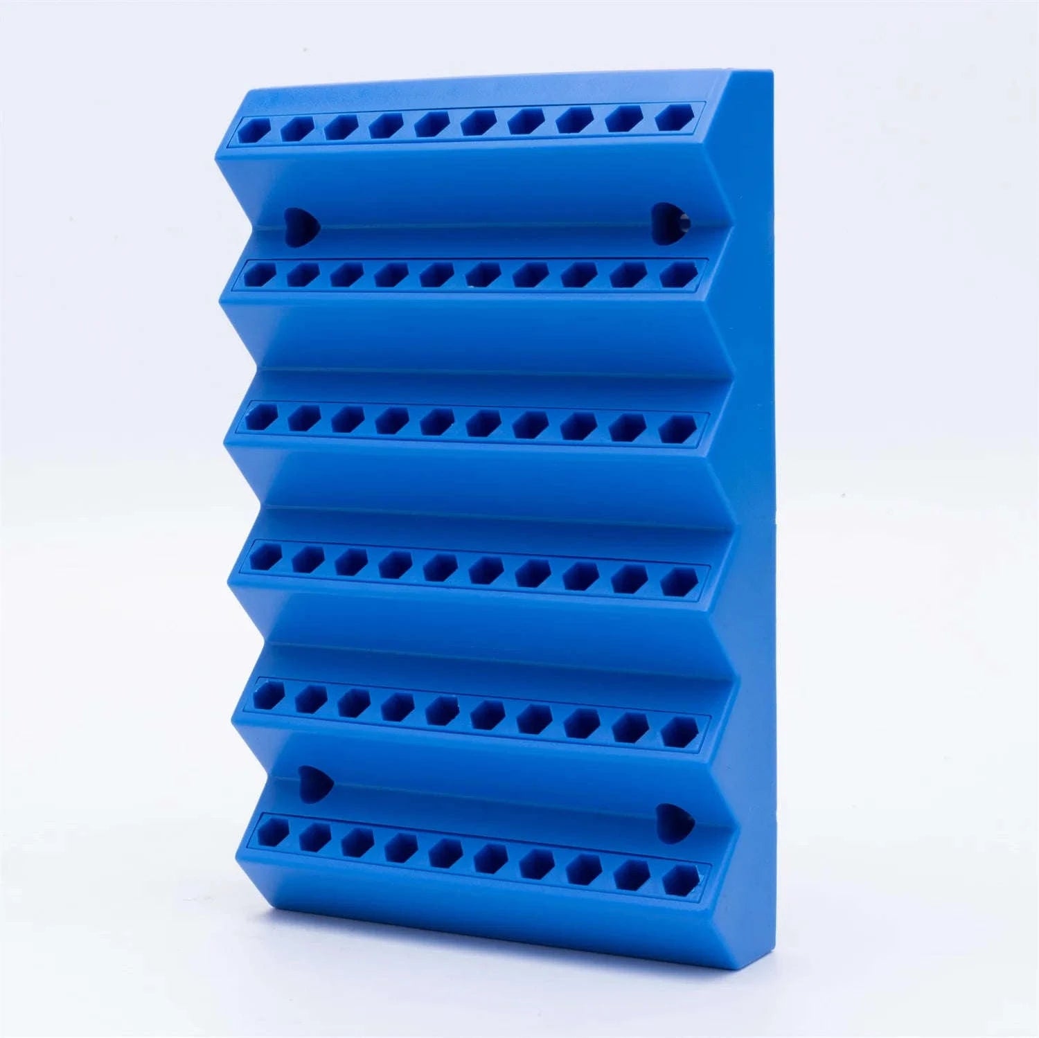 70-Slot Hex Bit Holder and Drill Bit Storage Organizer-Blue