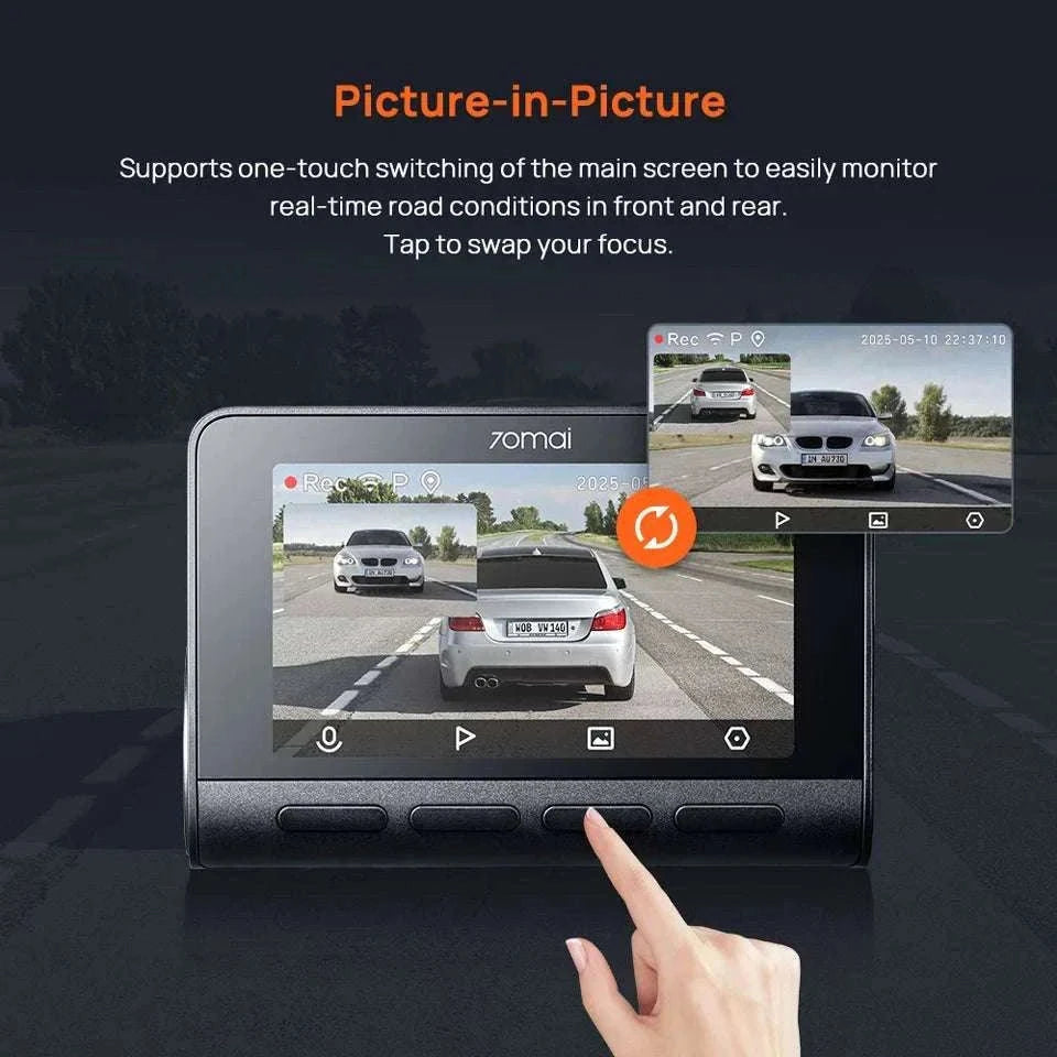 70mai A800SE 4K Dash Cam with GPS, ADAS & Voice Control-2-Channel n UP03 / Saudi Arabia / UHS-I U3 256GB