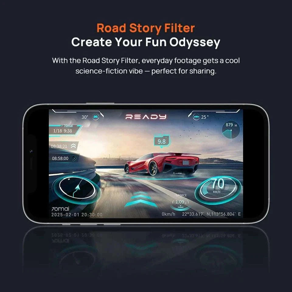 70mai A800SE 4K Dash Cam with GPS, ADAS & Voice Control-2-Channel n UP03 / Saudi Arabia / UHS-I U3 256GB