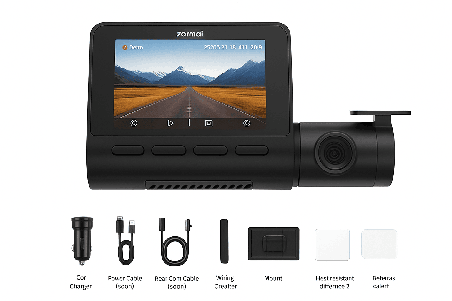 70mai A800SE 4K Dash Cam with GPS, ADAS & Voice Control-2-Channel n UP03 / Saudi Arabia / UHS-I U3 256GB