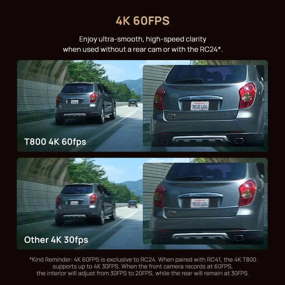 70mai T800 3-Channel 4K Dash Cam with HDR, GPS, 4G & WiFi 6-T800-41 n UP04 / Poland / UHS-I U3 512GB