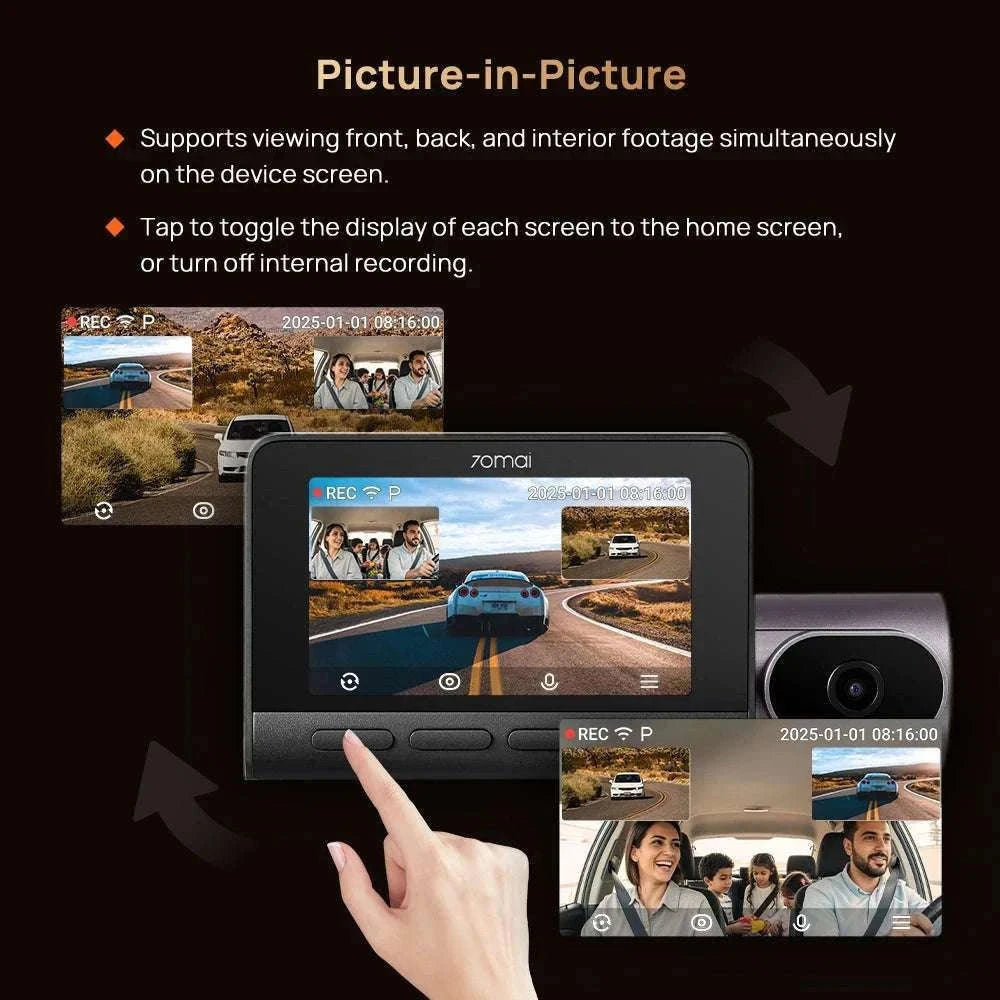 70mai T800 3-Channel 4K Dash Cam with HDR, GPS, 4G & WiFi 6-T800-41 n UP04 / Poland / UHS-I U3 512GB