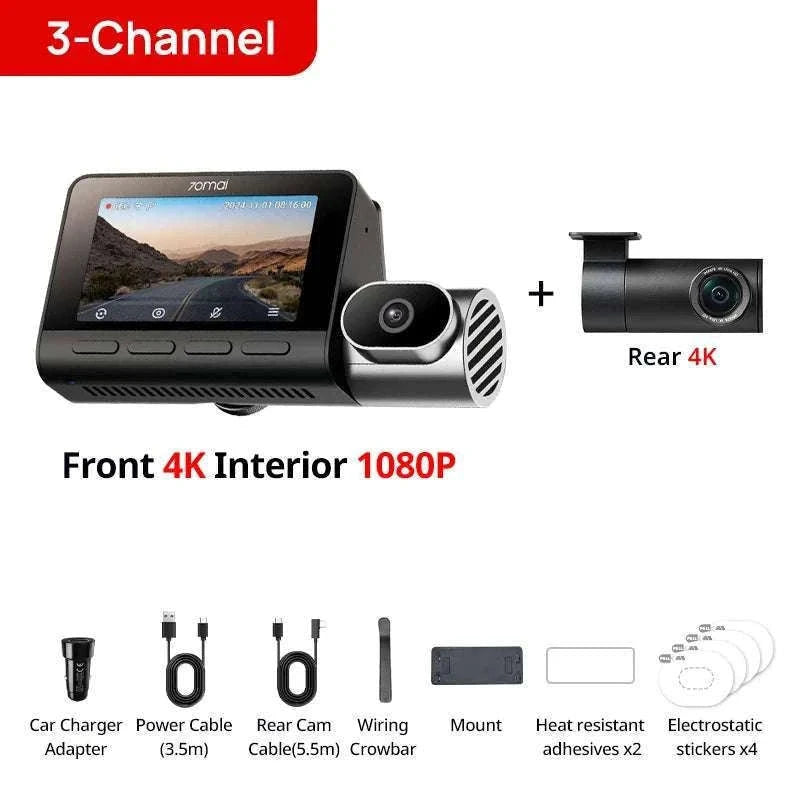 70mai T800 3-Channel 4K Dash Cam with HDR, GPS, 4G & WiFi 6-T800-41 n UP04 / Poland / UHS-I U3 512GB