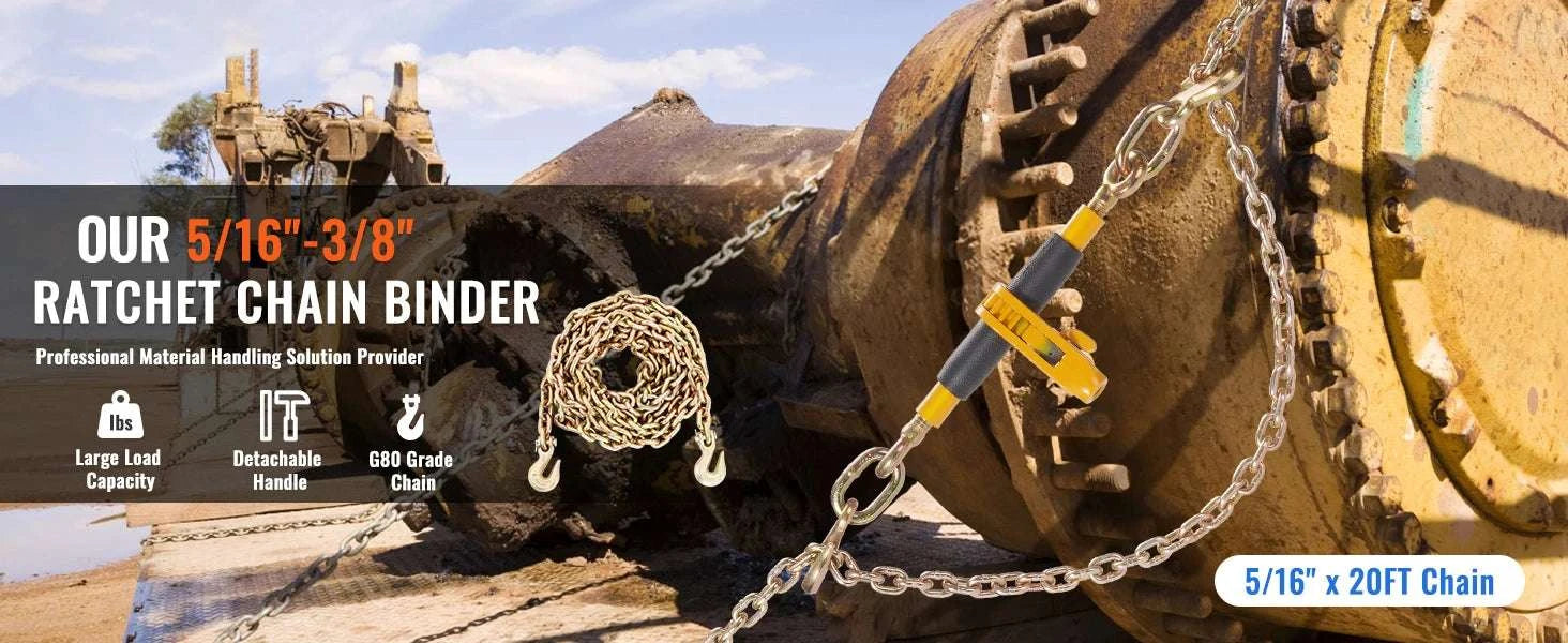 7100 lb Ratchet Chain Binder with Anti-Skid Handle for Secure Loads-4Pcs / CZECH REPUBLIC