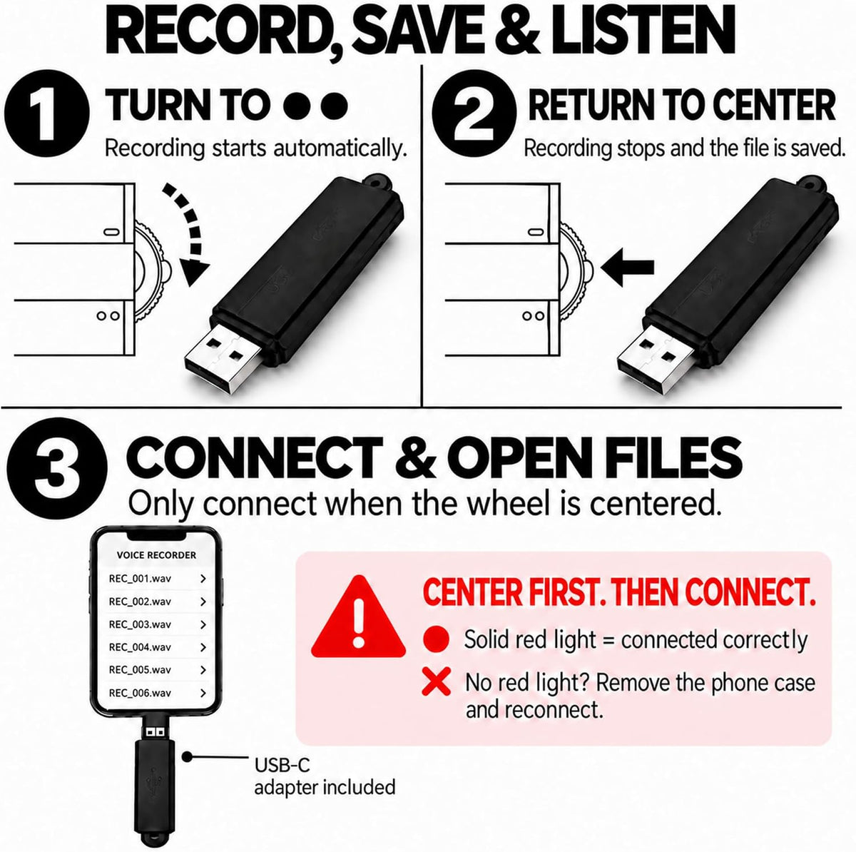 USB Voice Recorder - Ultra Long Standby