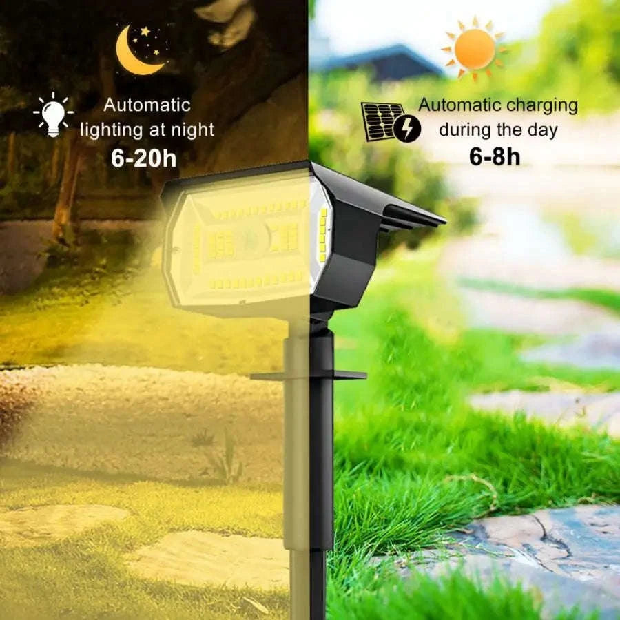 72/68 LED Solar Landscape Lights Outdoor Waterproof Spotlights-56LED Warm White / 1PC