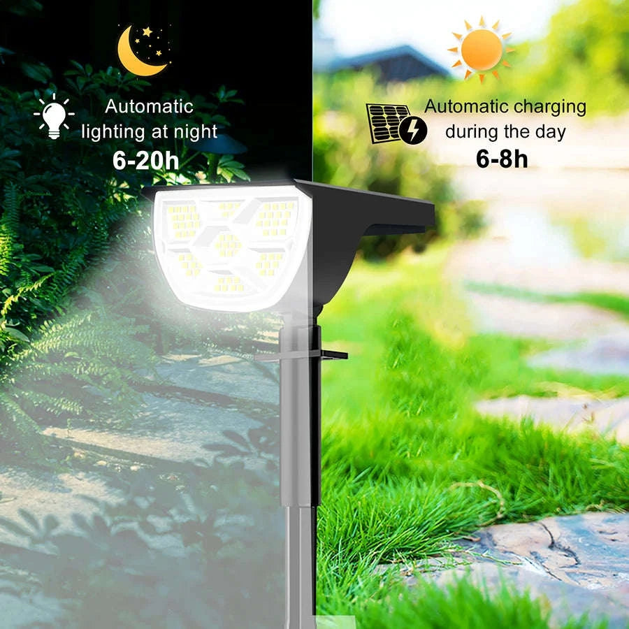 72/68 LED Solar Landscape Lights Outdoor Waterproof Spotlights-56LED Warm White / 1PC
