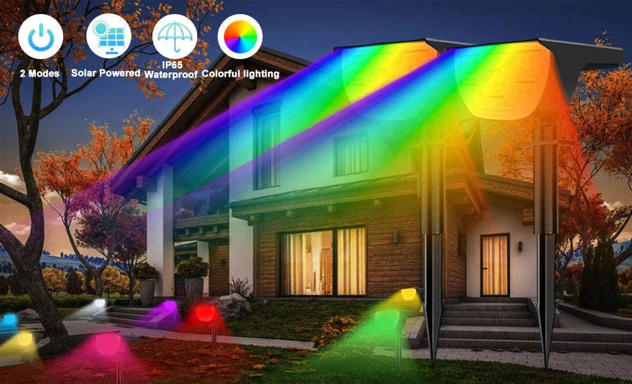 72/68 LED Solar Landscape Lights Outdoor Waterproof Spotlights-56LED Warm White / 1PC