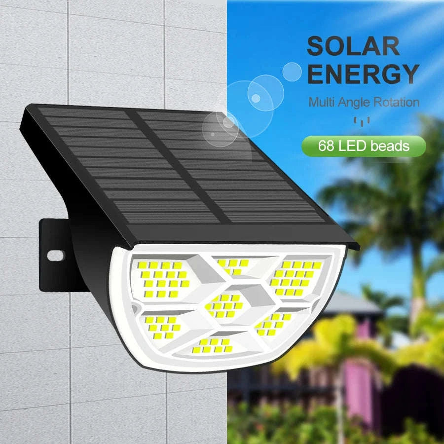 72/68 LED Solar Landscape Lights Outdoor Waterproof Spotlights-56LED Warm White / 1PC